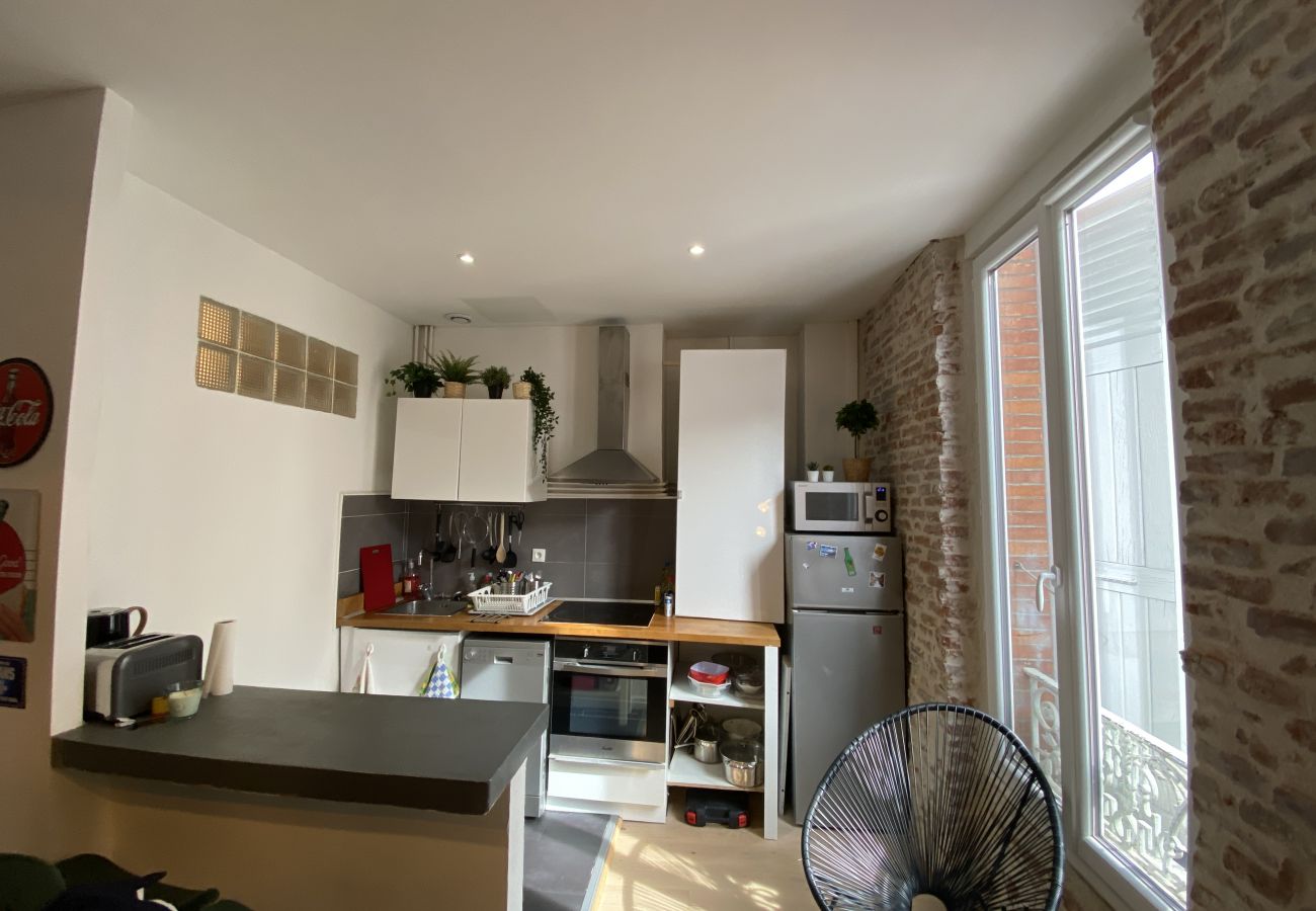 Appartement à Toulouse - Le Concorde : T2 mur de brique proche Gare