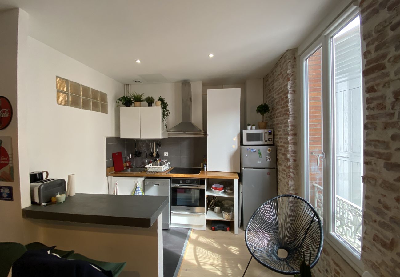 Appartement à Toulouse - Le Concorde : T2 mur de brique proche Gare